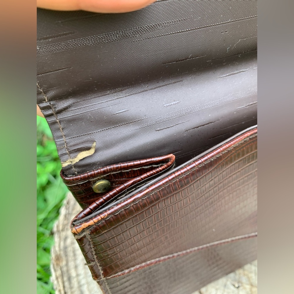 Vintage brown leather ladie’s purse - Picture 7 of 11